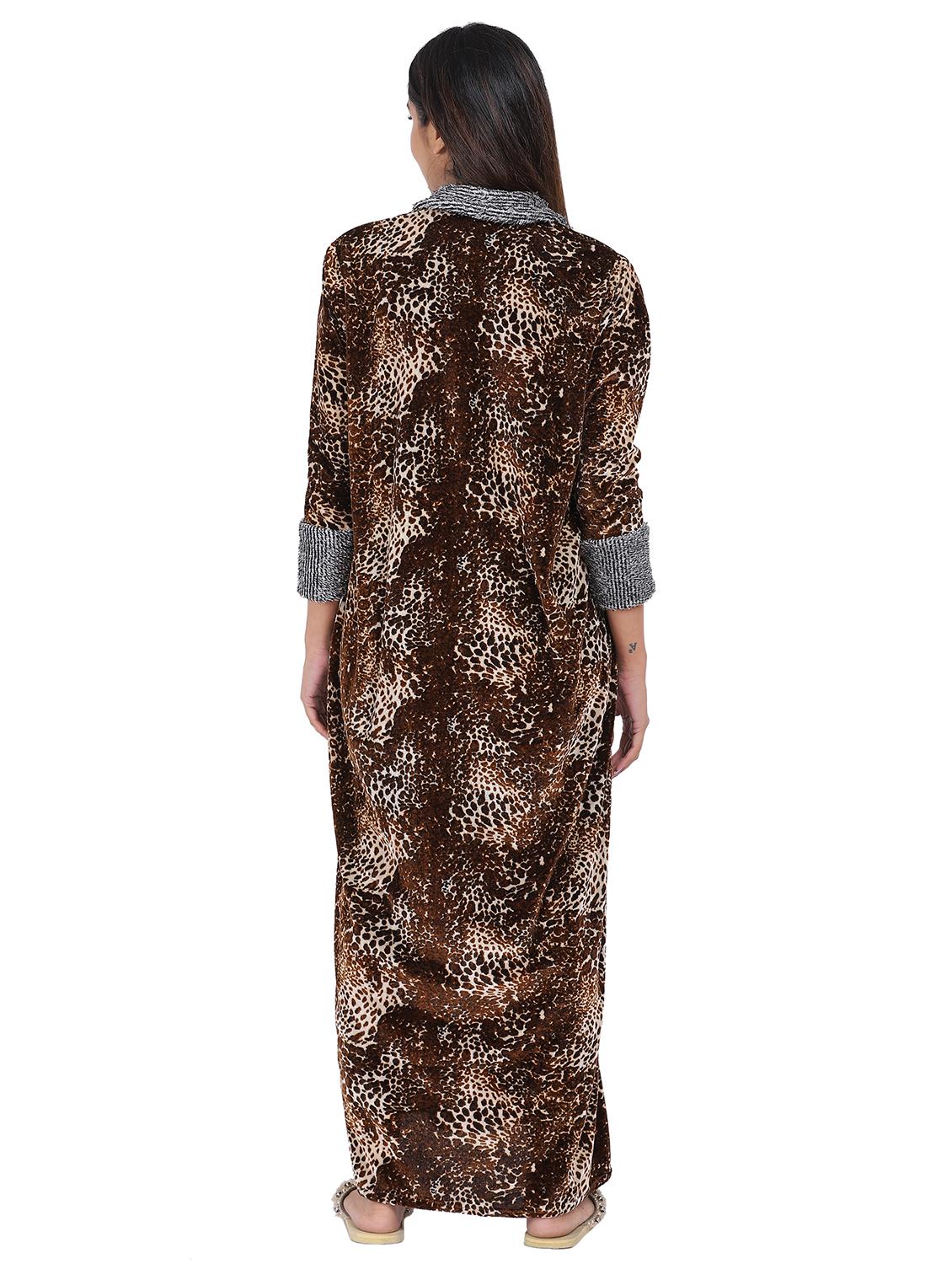 brown animal print nighty - 20345378 - Standard Image - 3