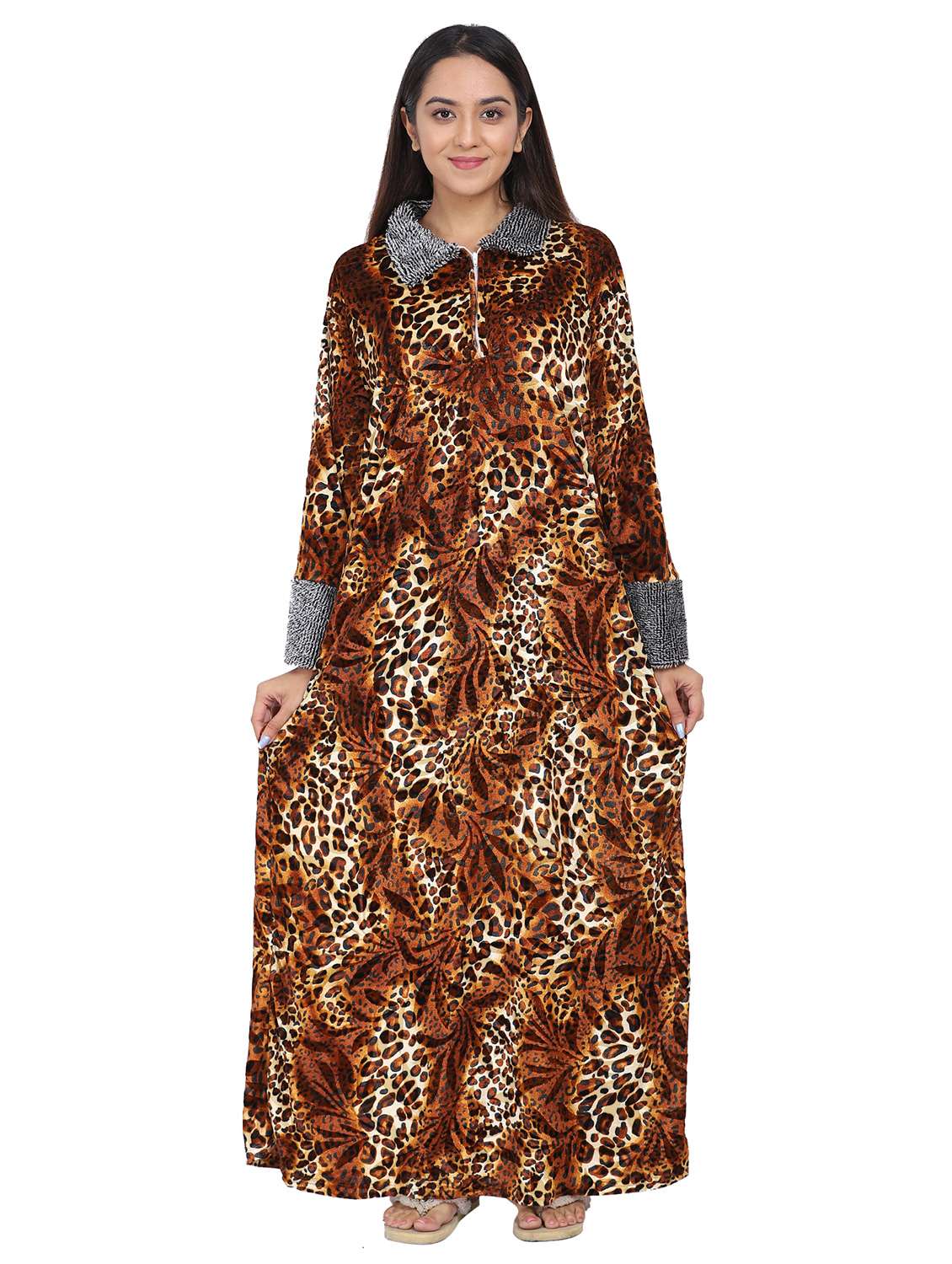 mustard animal print nighty