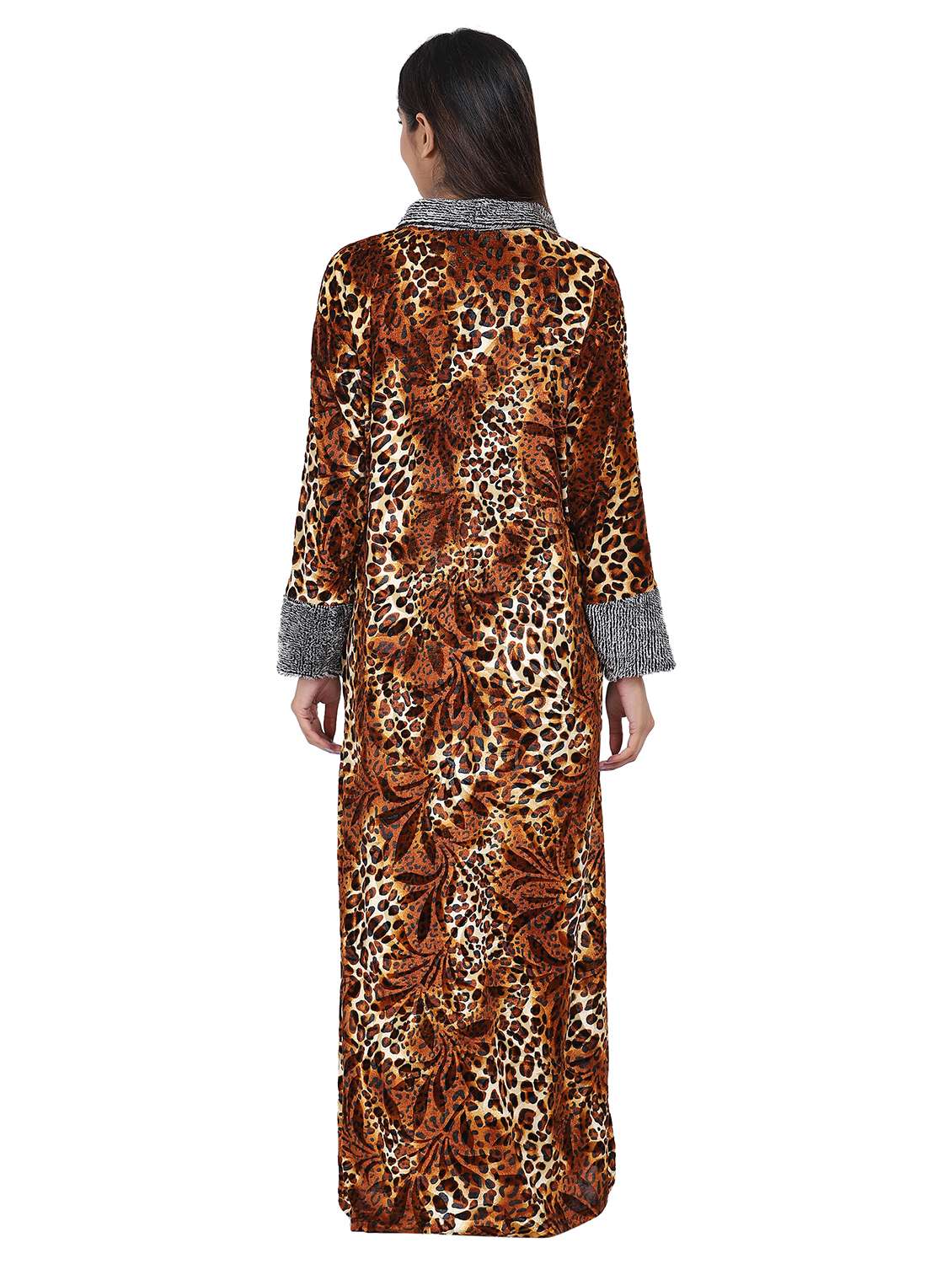 mustard animal print nighty - 20345386 -  Standard Image - 3