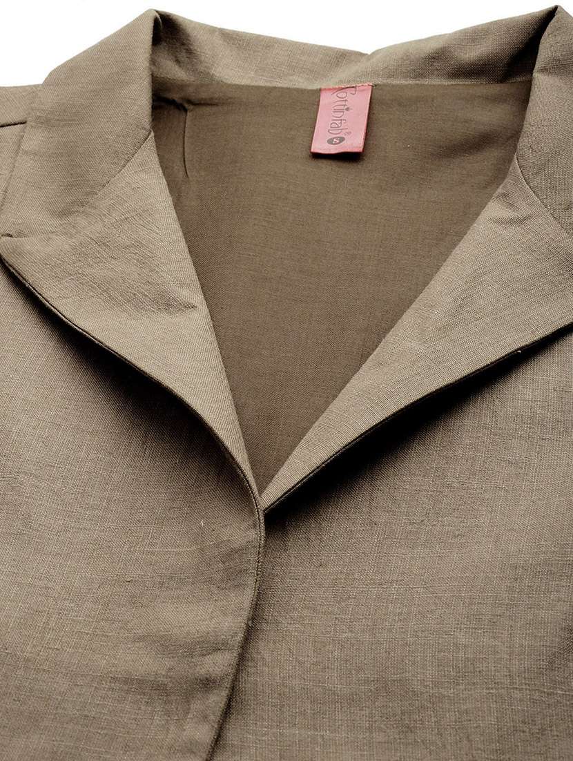 brown blazer and trousers co-ord - 20346204 - Standard Image - 5