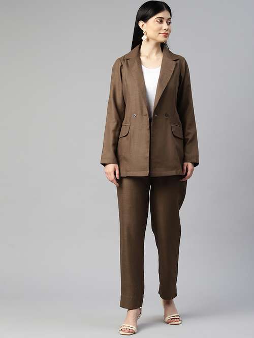 black self design blazer and trouser co-ord - 20346206 - Standard Image - 0