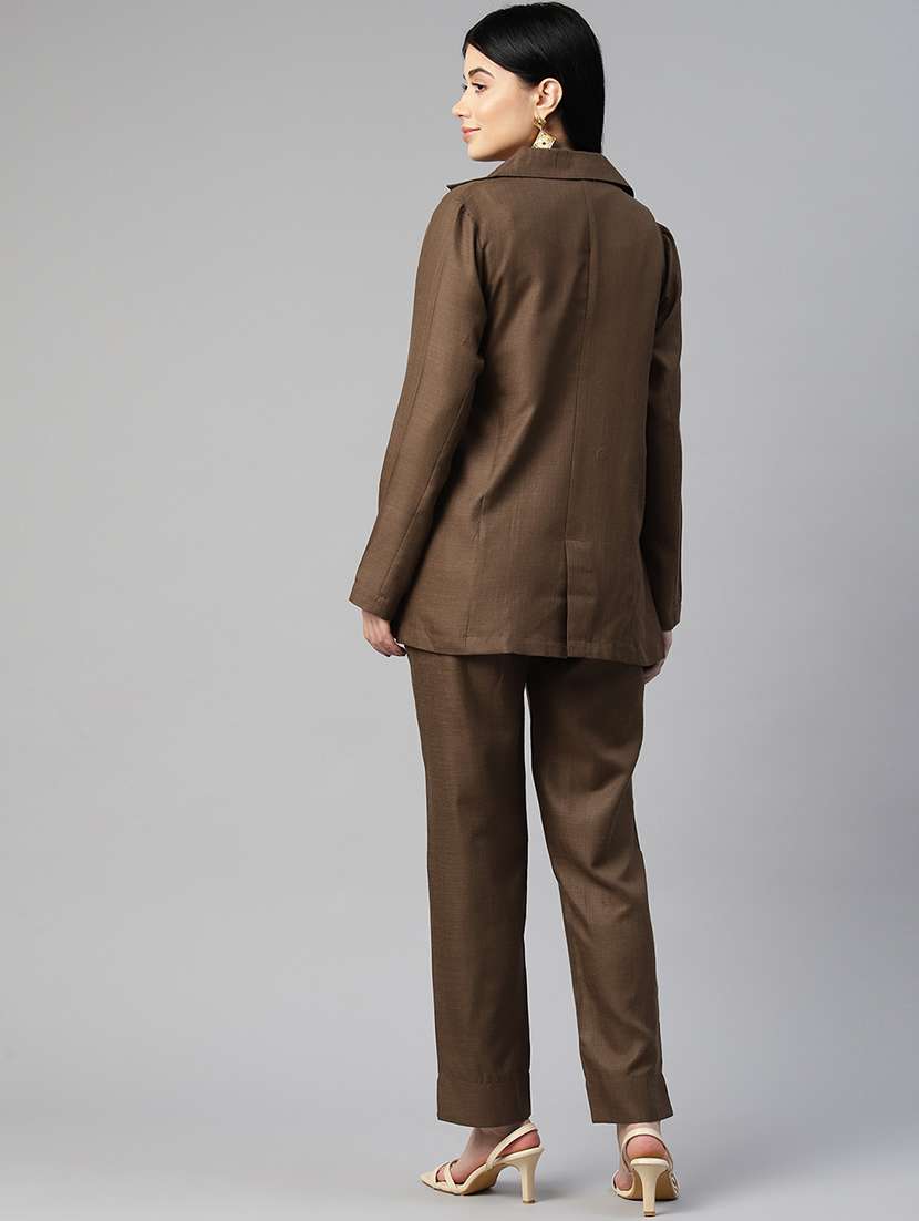black self design blazer and trouser co-ord - 20346206 - Standard Image - 3