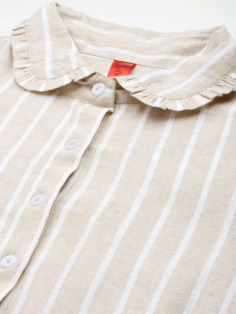 beige stripes top and trouser co-ord - 20346228 -  Standard Image - 5