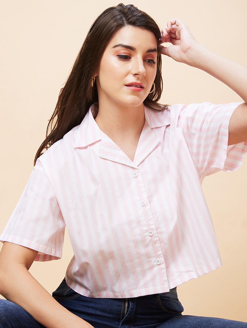 women white cotton shirt style top - 20346241 - Standard Image - 3