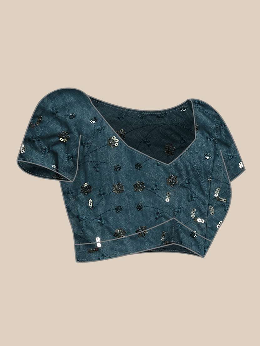 women's embellished saree with blouse - 20349620 - Standard Image - 3