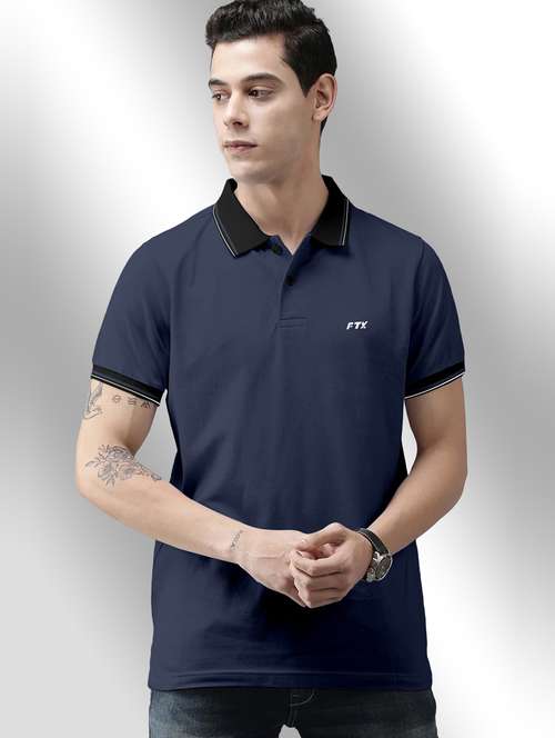 grey solid polo t-shirt - 20351196 -  Standard Image - 0