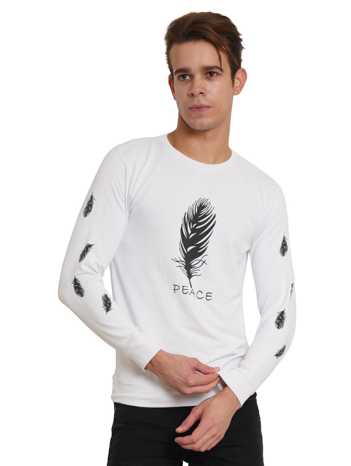 men round neck front print t-shirt - 20351900 - Zoom Image - 0