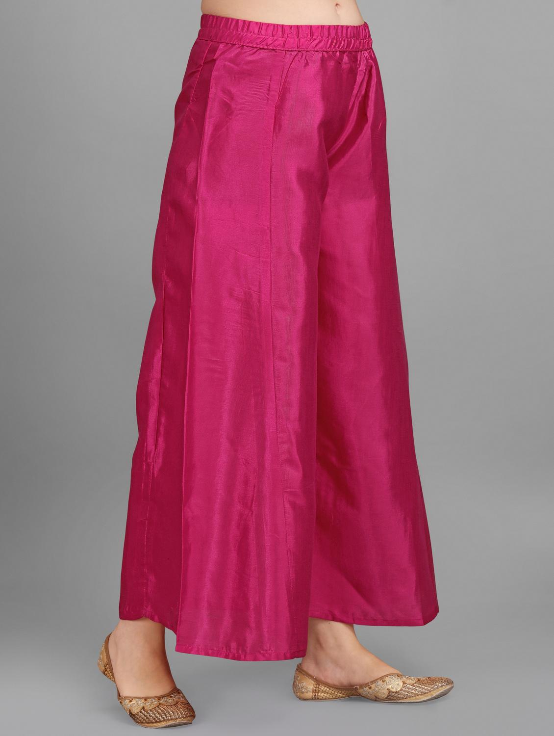 women pink notch neck kurta palazzo set with dupatta - 20353672 - Standard Image - 3
