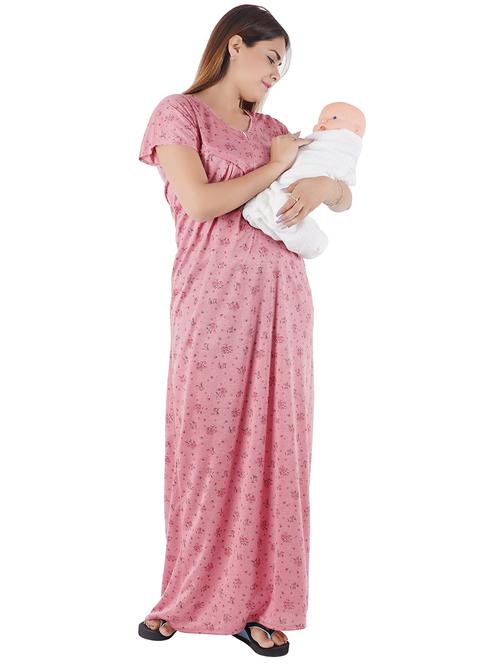 pink floral print nighty - 20354640 -  Standard Image - 0