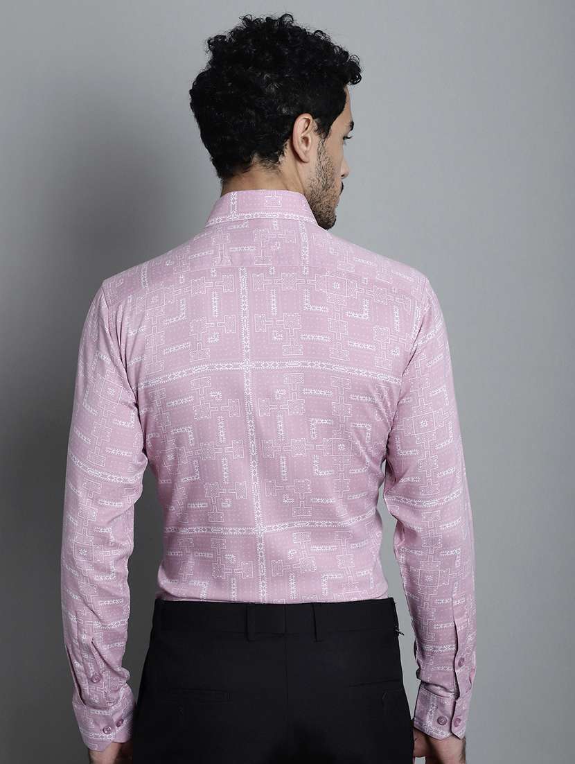 pink viscose formal shirt - 20355040 -  Standard Image - 3
