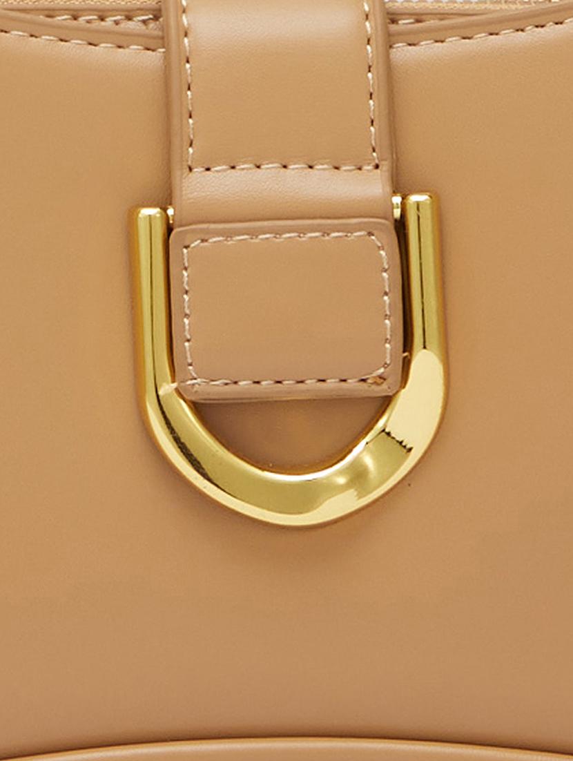 women solid leatherette handbag - 20355083 - Standard Image - 3