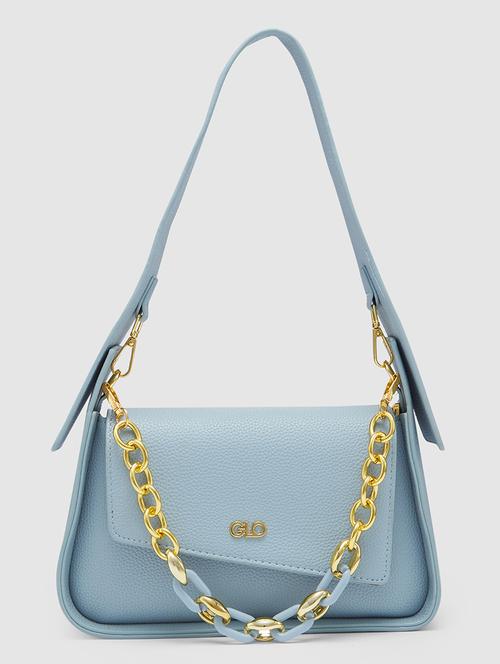 women solid leatherette handbag - 20355084 - Standard Image - 0