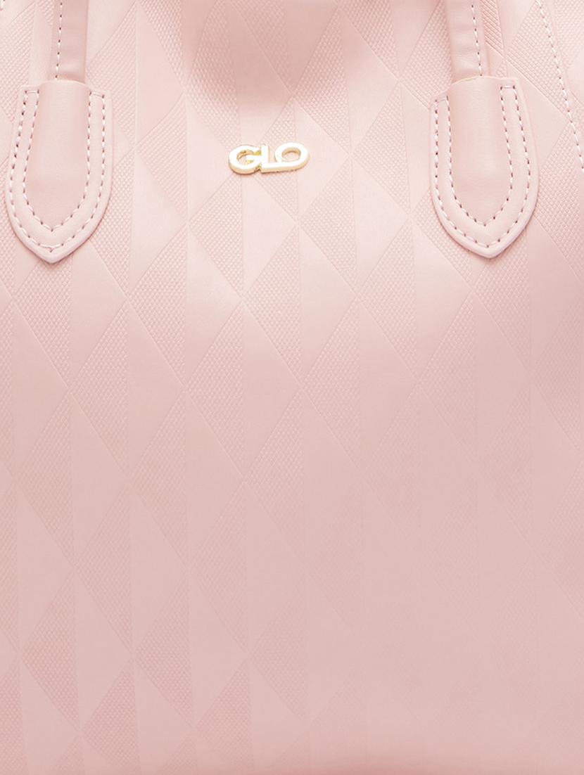 women pink leatherette regular handbag - 20355086 - Standard Image - 3