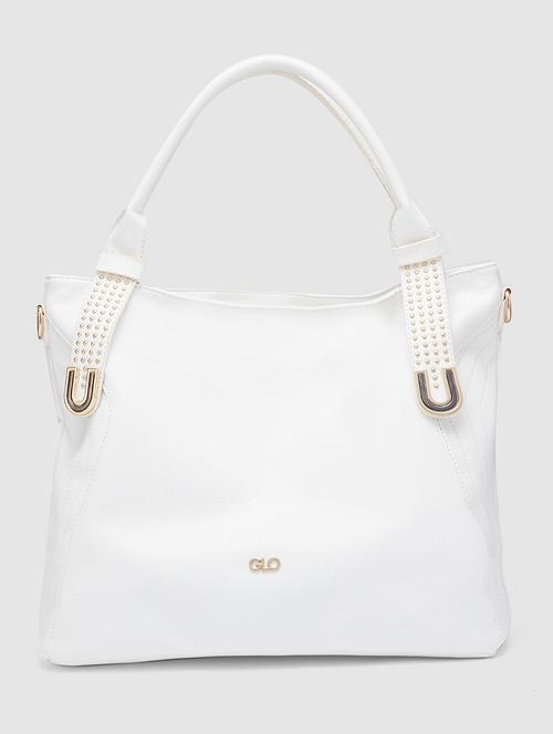 white leatherette (pu) handbag - 20355094 - Standard Image - 0