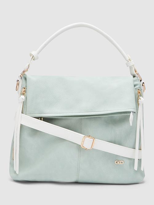 sea green leatherette (pu) handbag - 20355102 - Standard Image - 0
