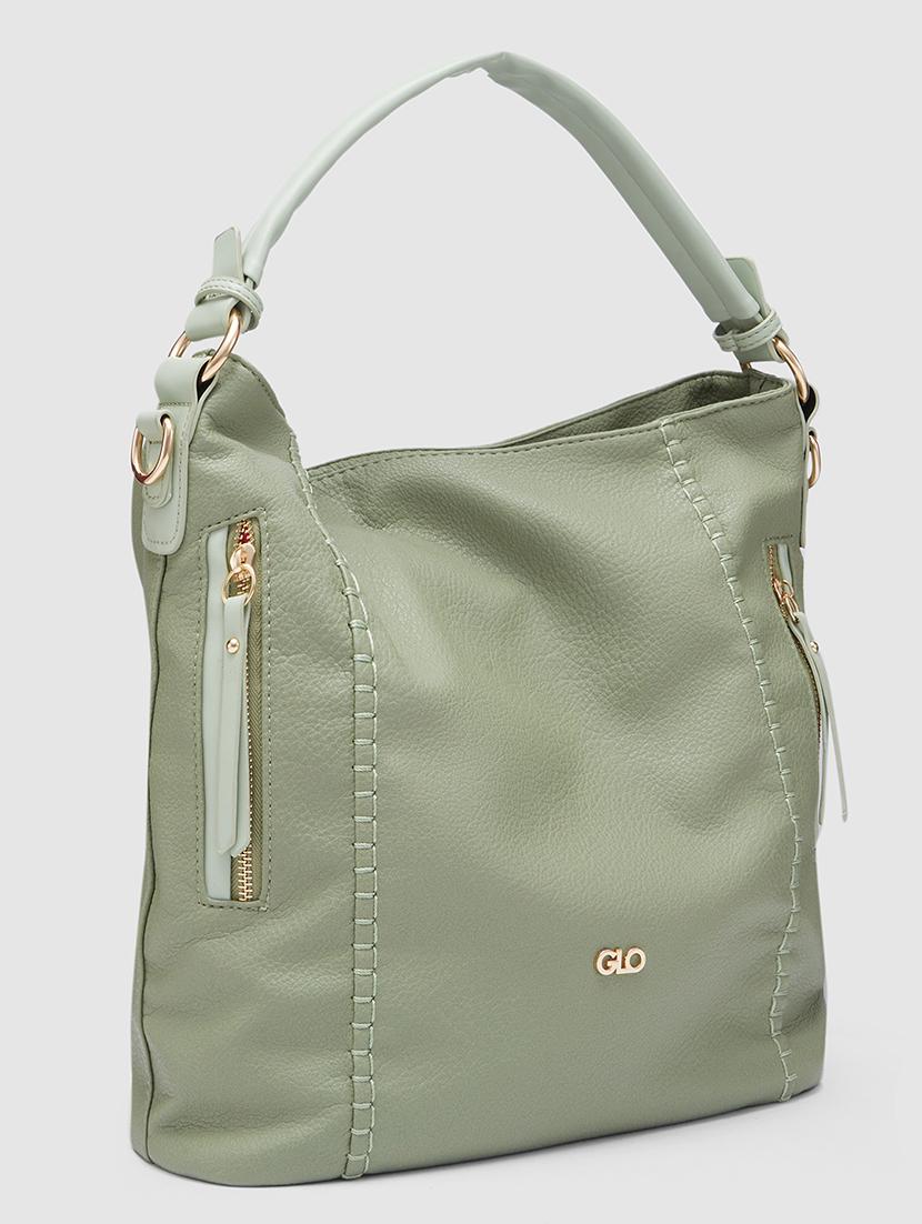 green leatherette (pu) handbag - 20355105 - Standard Image - 5