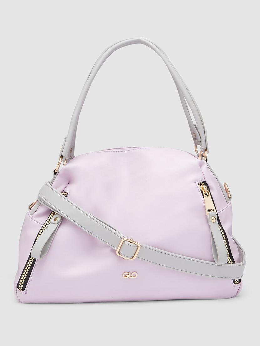 purple leatherette (pu) handbag - 20355107 - Standard Image - 5