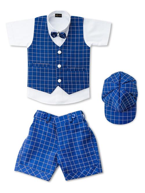 boys checked shirt with shorts & waistcoat - 20357033 -  Standard Image - 0