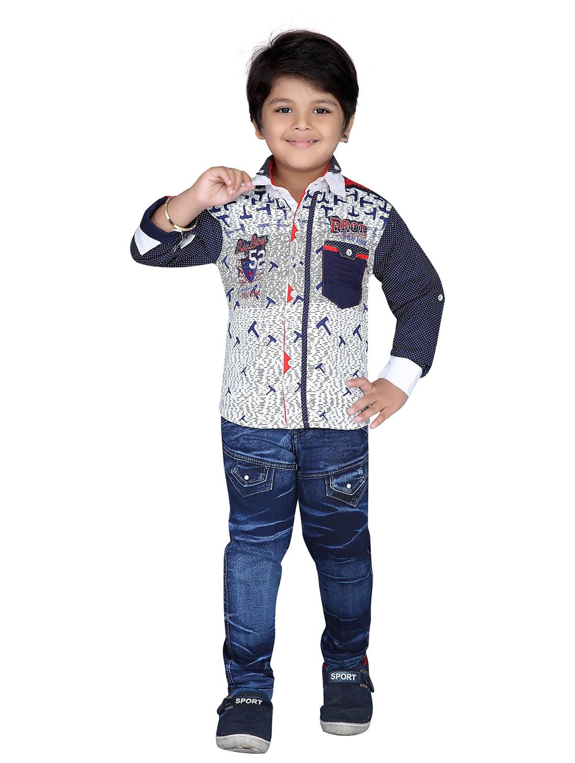 boys printed full length set  - 20357073 -  Zoom Image - 0