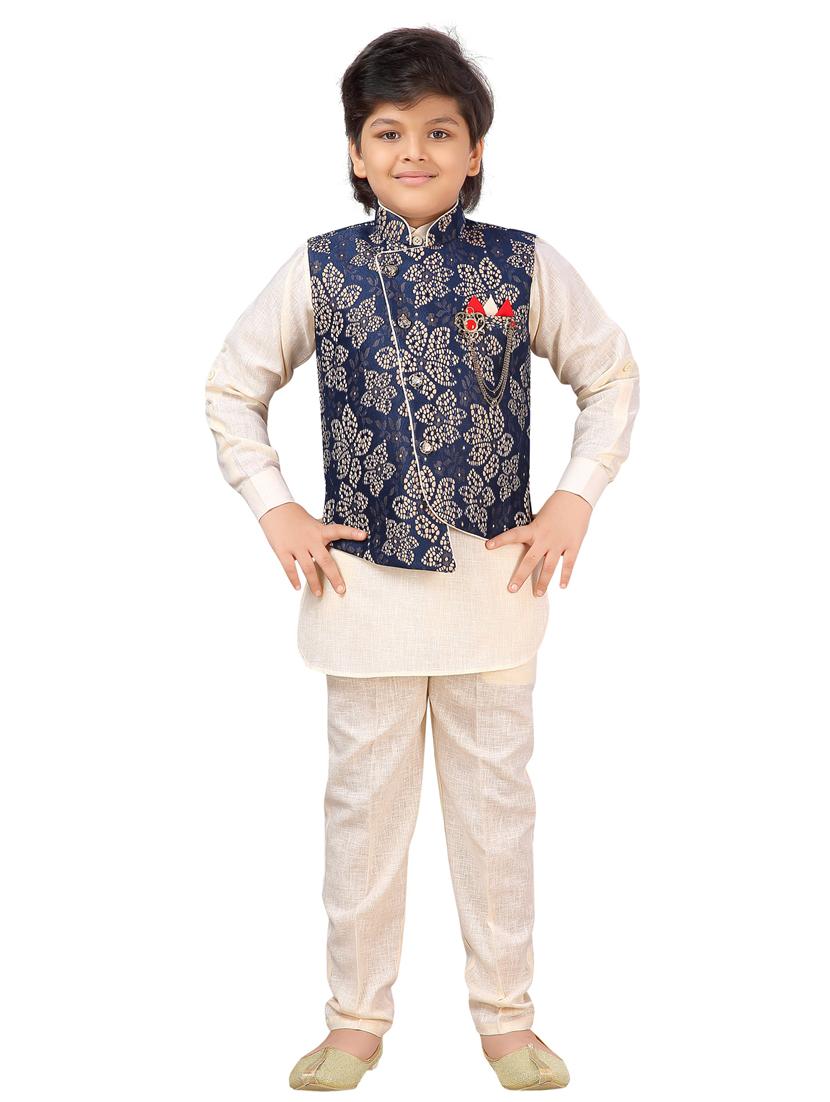 boys kurta bottom with jacket - 20359064 - Zoom Image - 0