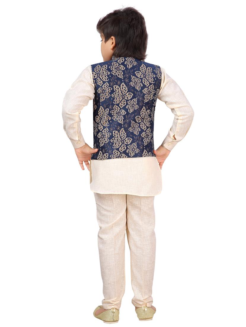 boys kurta bottom with jacket - 20359064 - Standard Image - 3