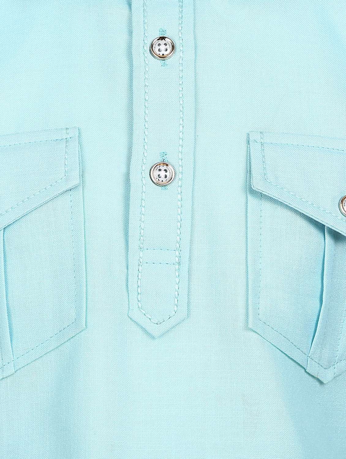 light blue cotton kurta sets - 20359149 - Standard Image - 3