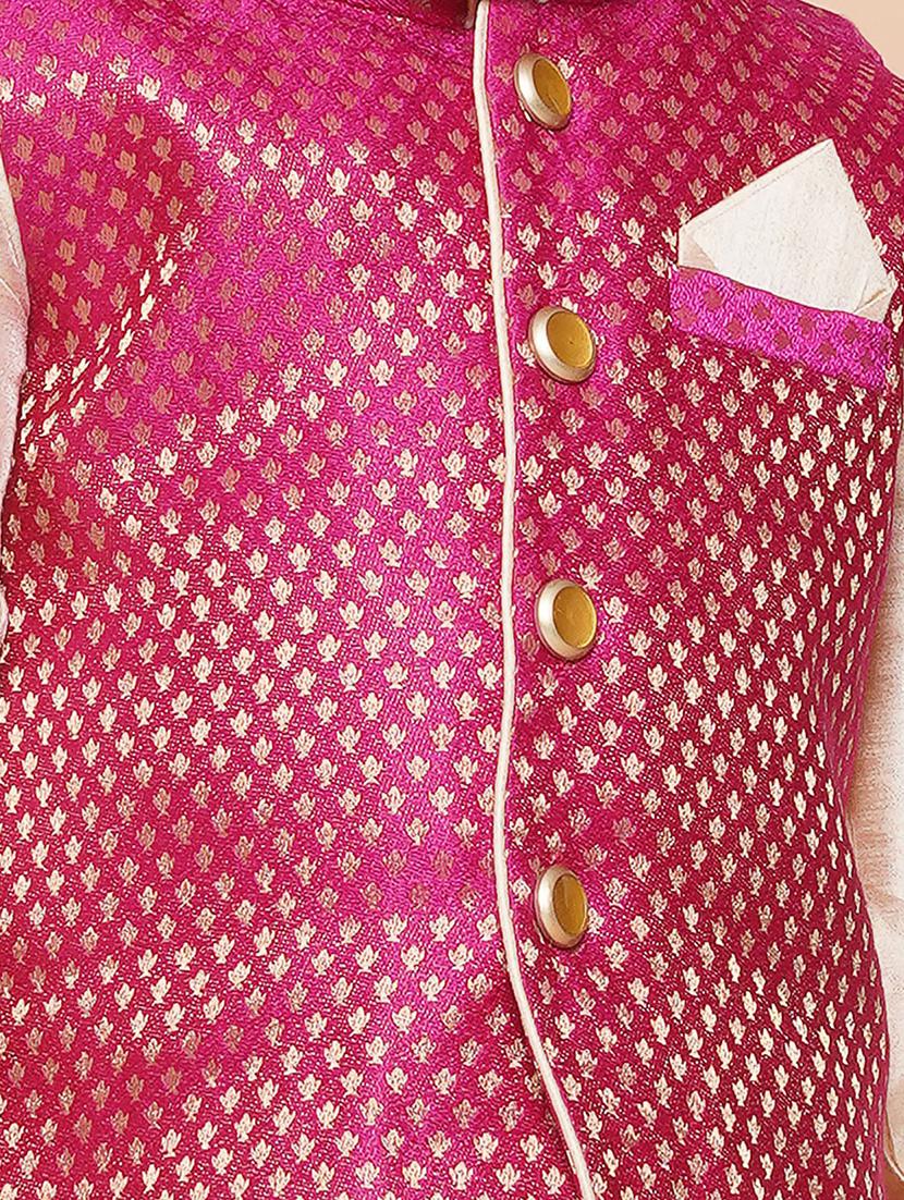 boys self design kurta set - 20359647 - Standard Image - 3