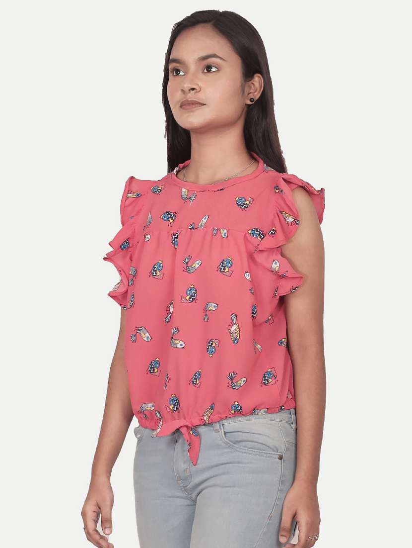 girls round neck top