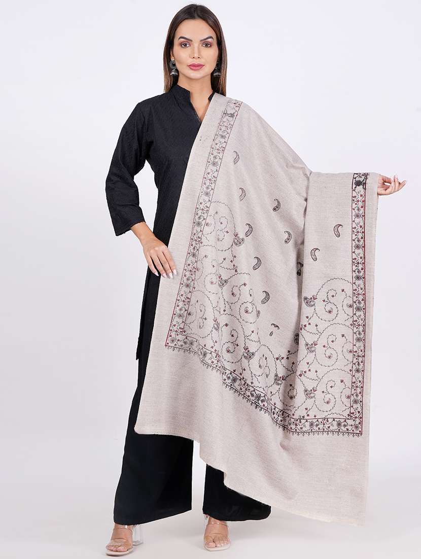 women's self design shawl - 20359868 -  Zoom Image - 0