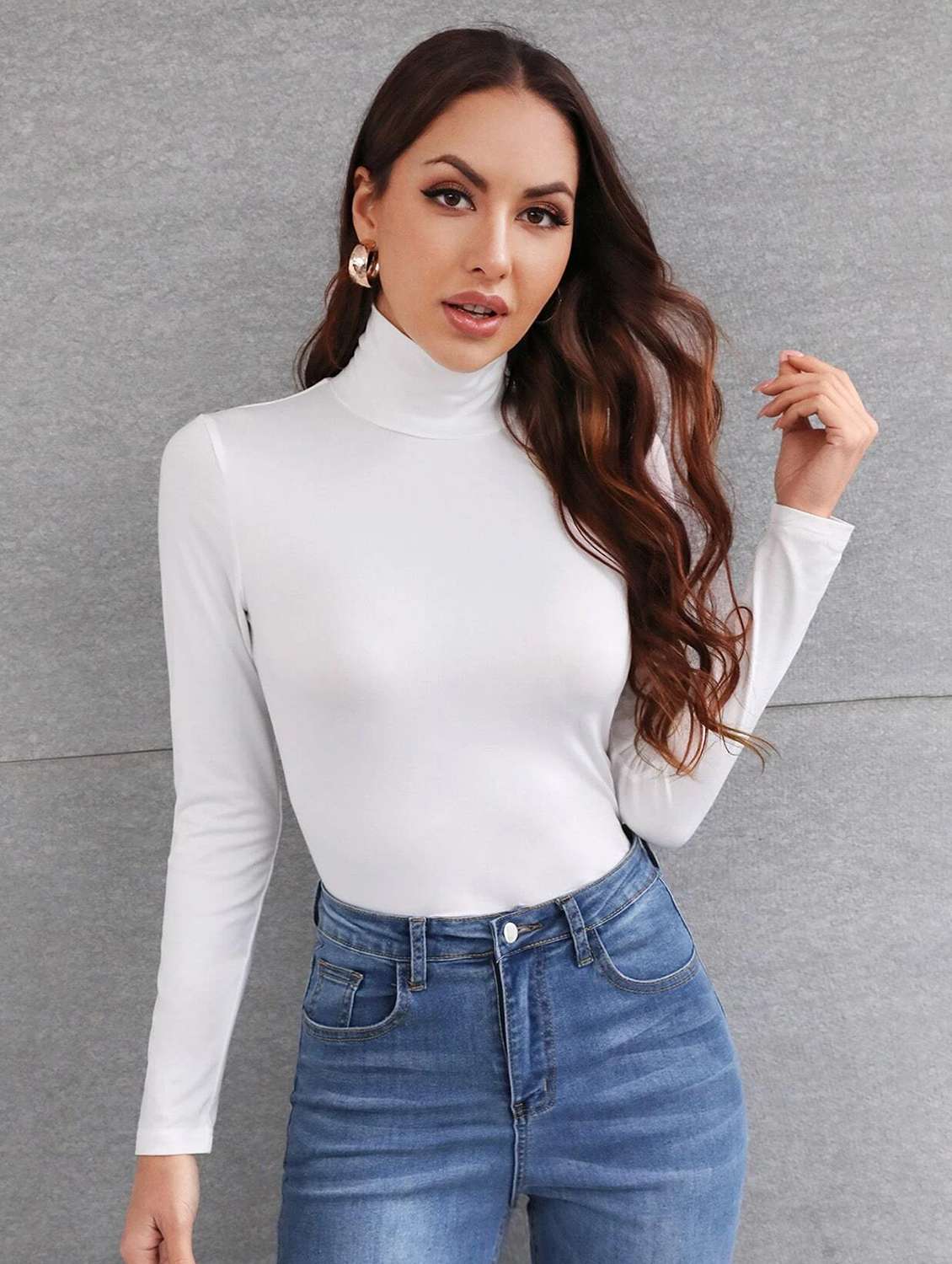 white solid regular top - 20359993 - Zoom Image - 0