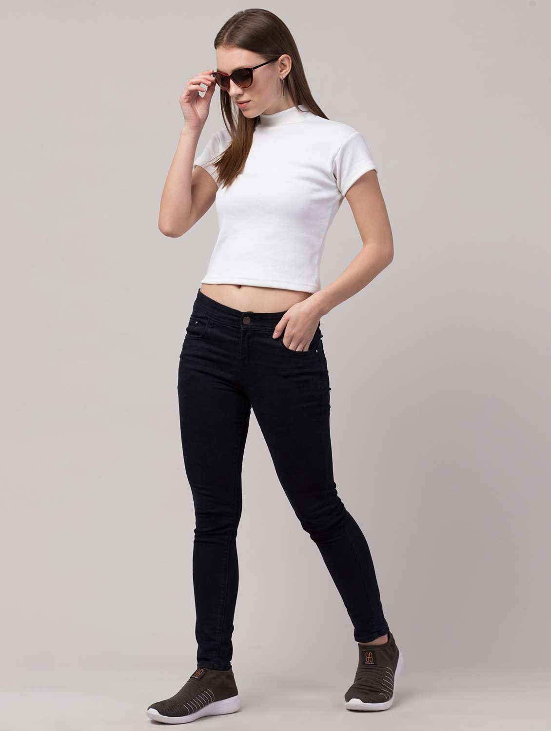 white solid short sleeves casual top - 20360026 - Standard Image - 3