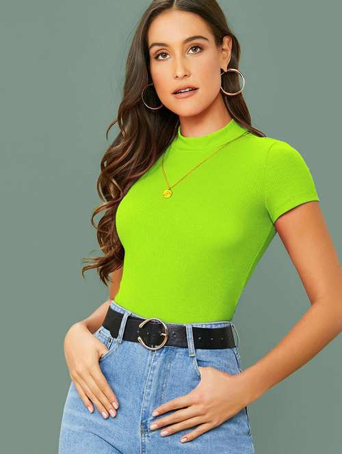 lime self design regular top - 20360045 - Standard Image - 0