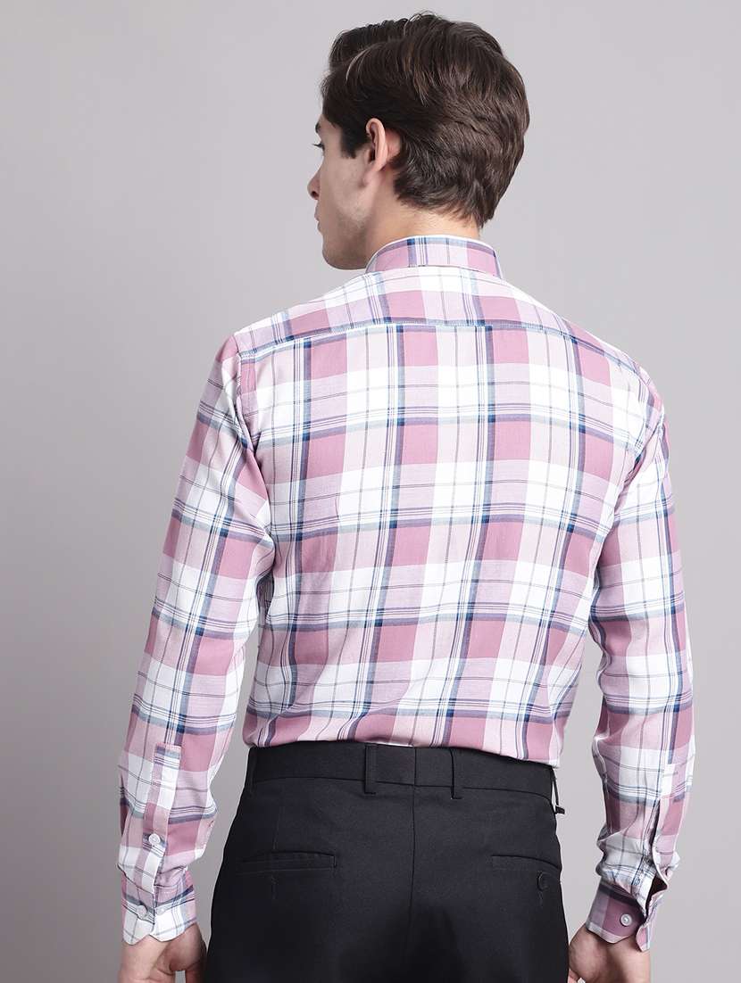 pink cotton formal shirt - 20360264 -  Standard Image - 3