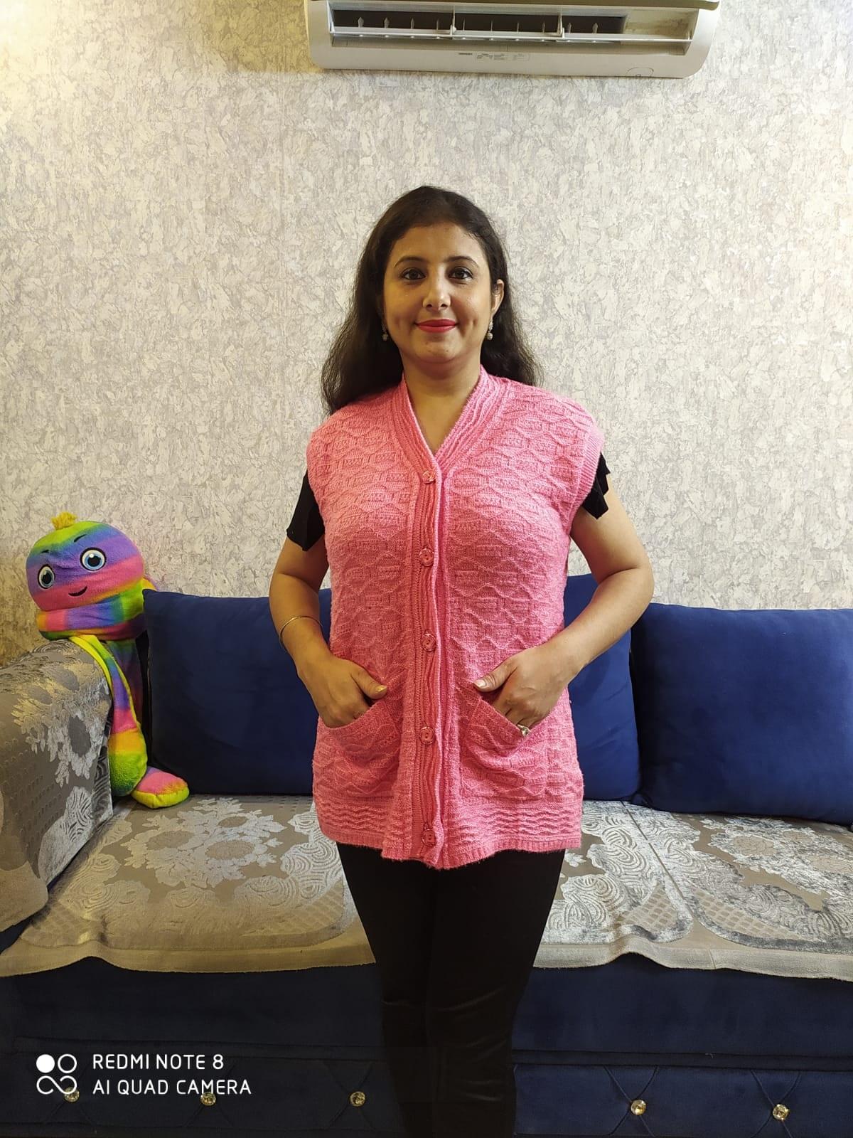 pink wool cardigan - 20361442 - Zoom Image - 0