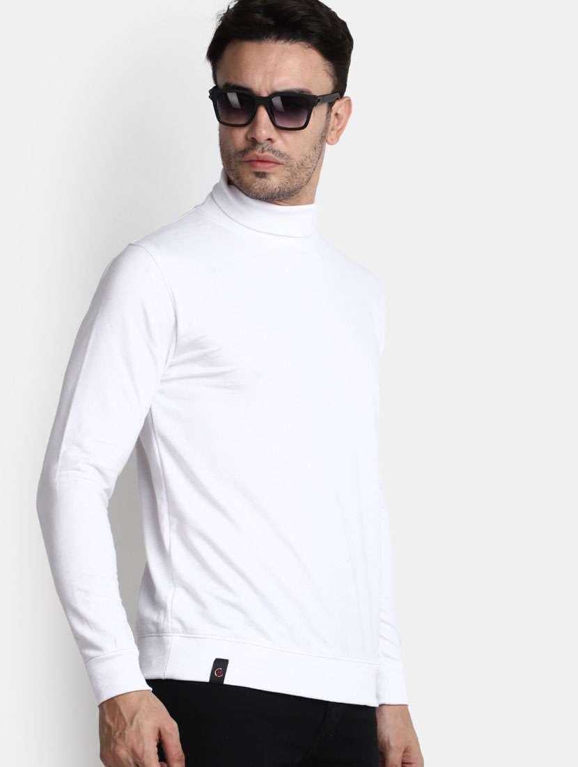 white solid cotton regular t-shirt - 20361488 -  Standard Image - 3