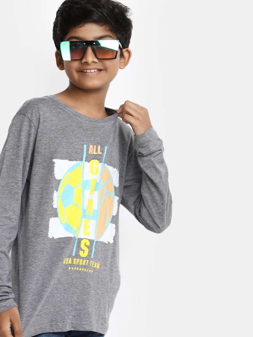 boys round neck graphic printed t-shirt - 20361567 -  Standard Image - 3