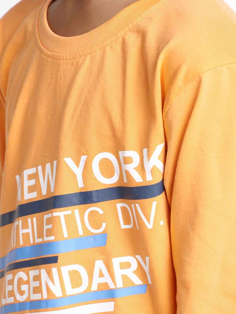 boys orange graphic print cotton blend t-shirt - 20361574 -  Standard Image - 5