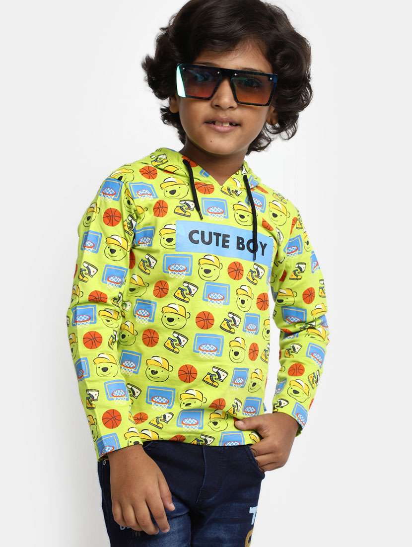 boys printed cotton blend t-shirt - 20361637 -  Standard Image - 3