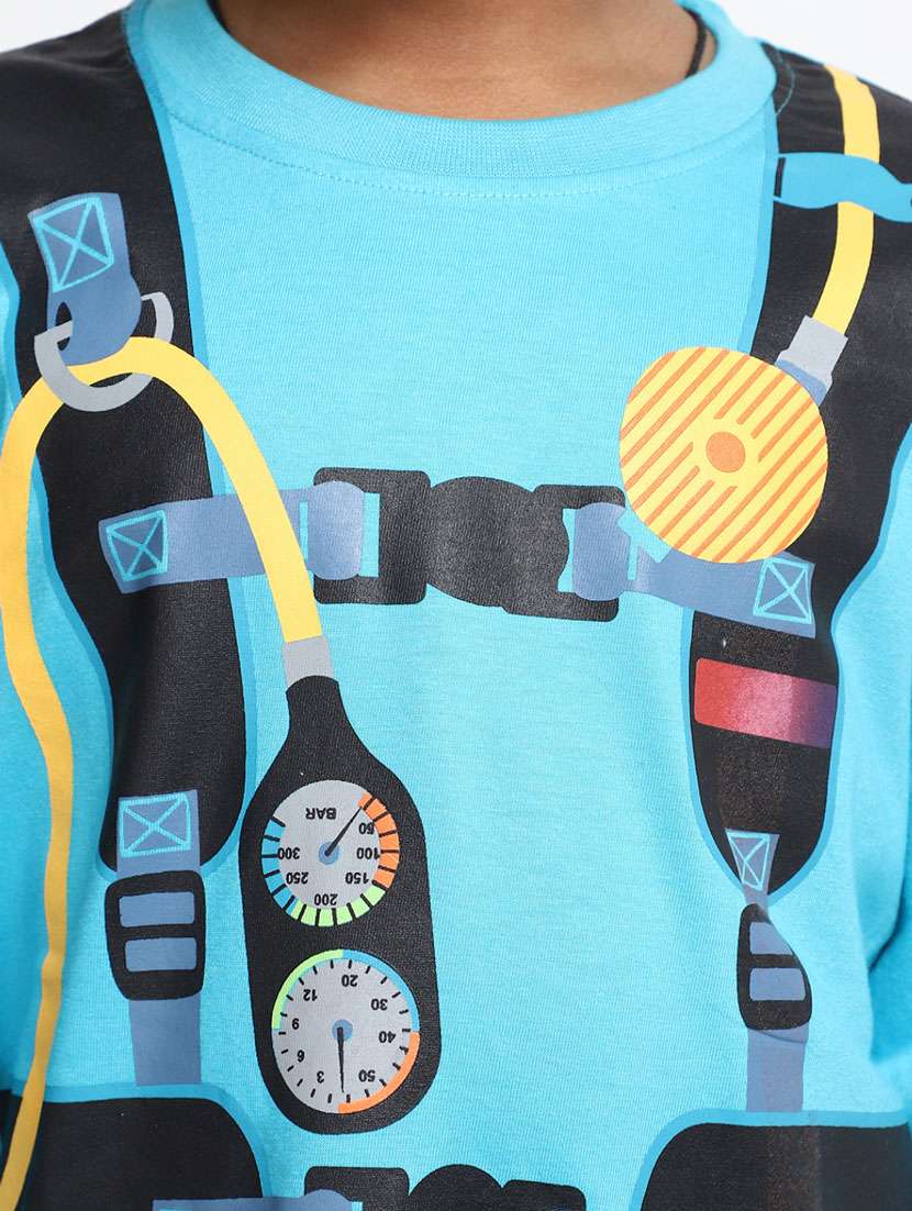 boys light blue round neck t-shirts - 20361712 -  Standard Image - 5
