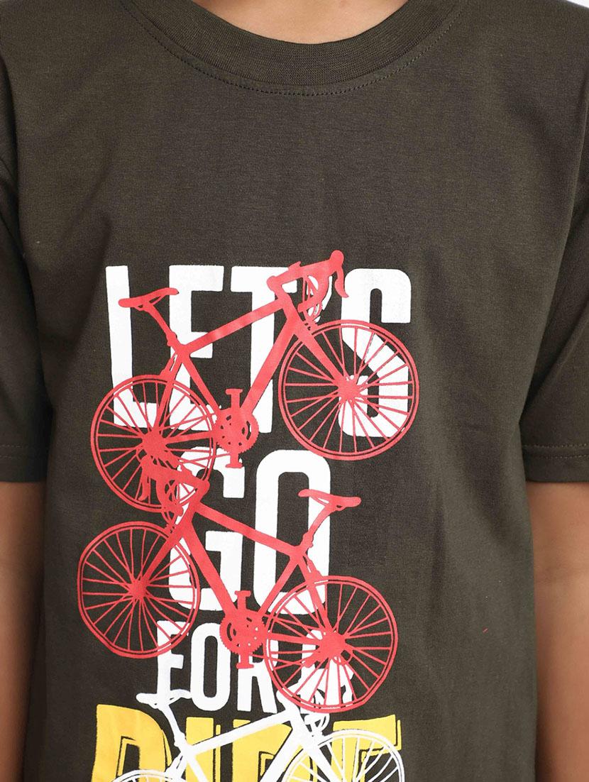 boys round neck typographic print t-shirt - 20361718 - Standard Image - 5