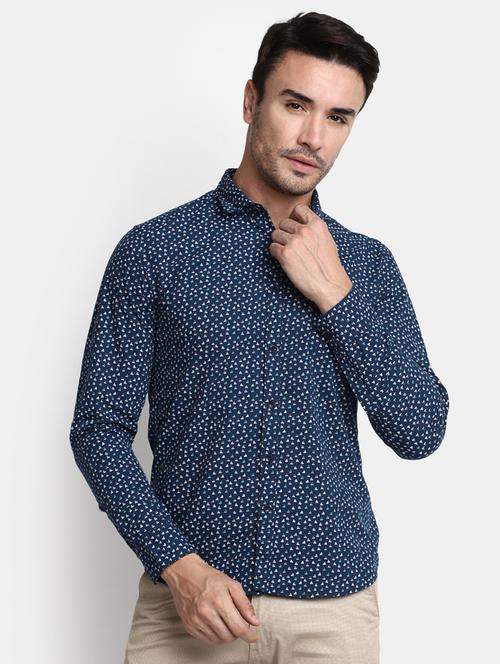 mens micro print casual shirt - 20361806 -  Standard Image - 0