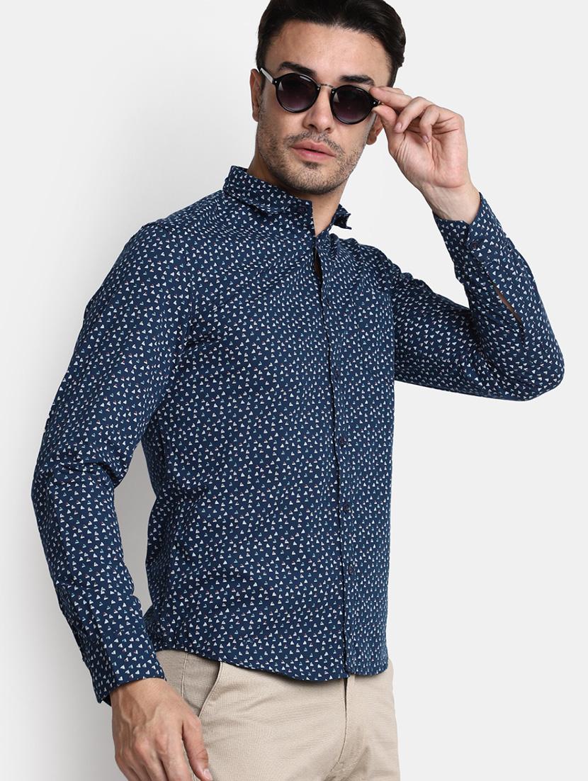 mens micro print casual shirt - 20361806 - Standard Image - 3