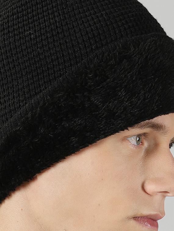 ausk men's solid winter cap - 20361871 - Standard Image - 3