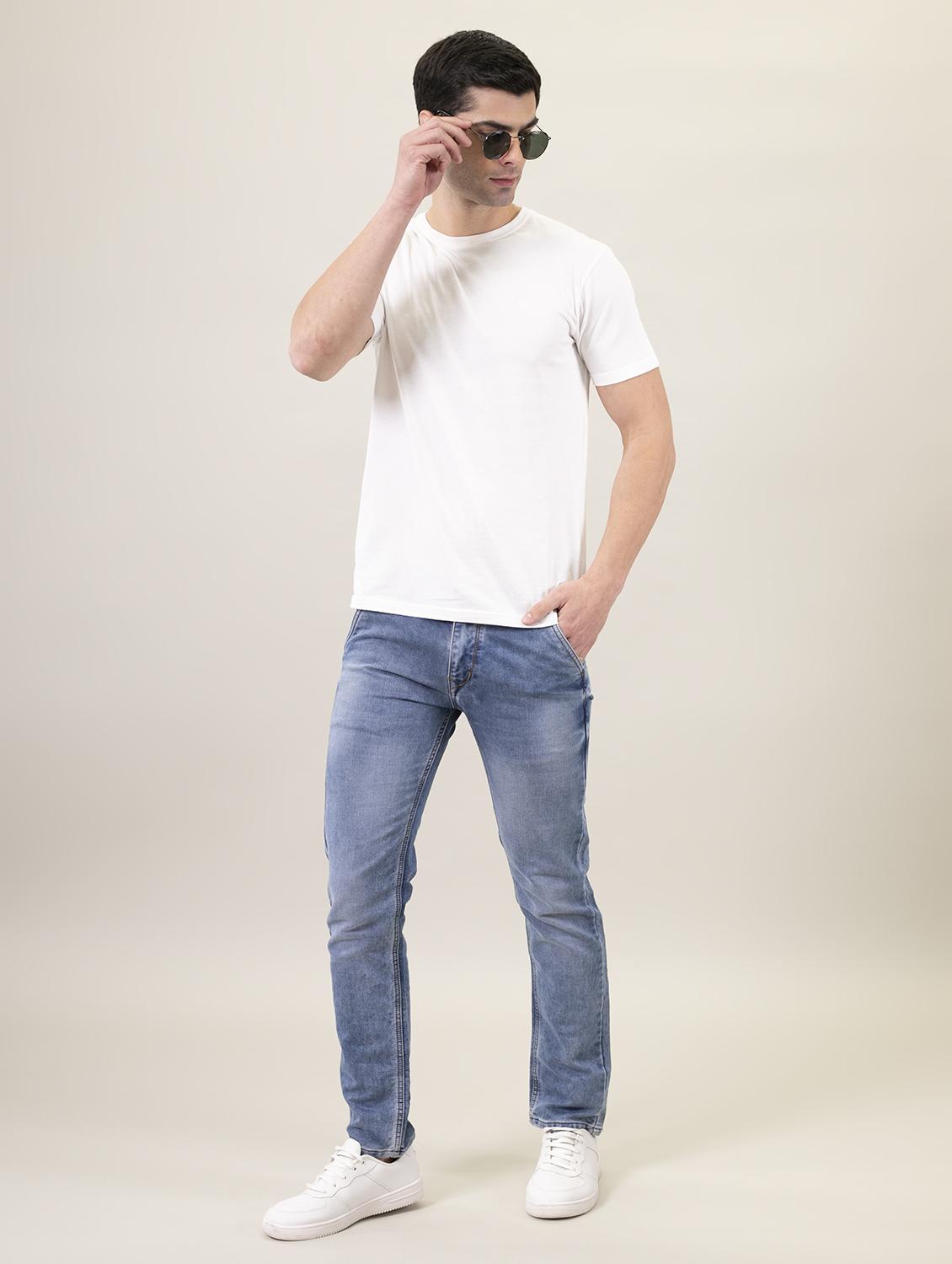 men solid mid rise jeans - 20361896 - Standard Image - 3