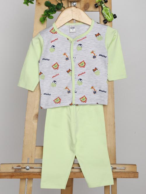 boys green printed full length sets - 20361924 -  Standard Image - 0