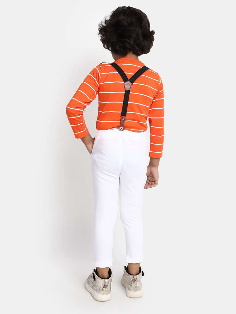 boys striped full length set with suspender - 20361975 -  Standard Image - 3