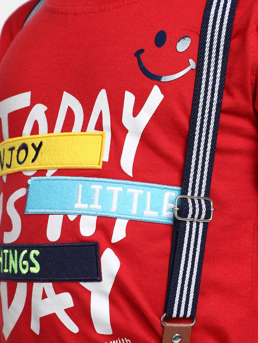 boys round neck printed full length sets with suspender  - 20361982 -  Standard Image - 5