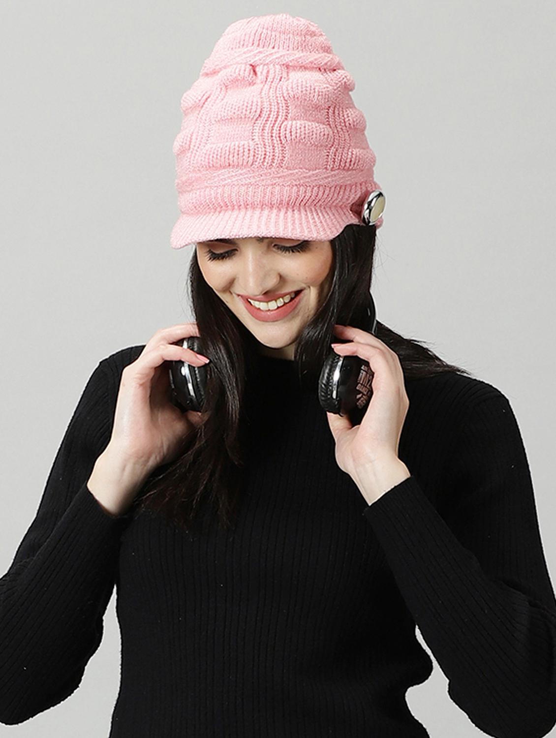 ausk women's solid winter cap - 20362179 -  Zoom Image - 0