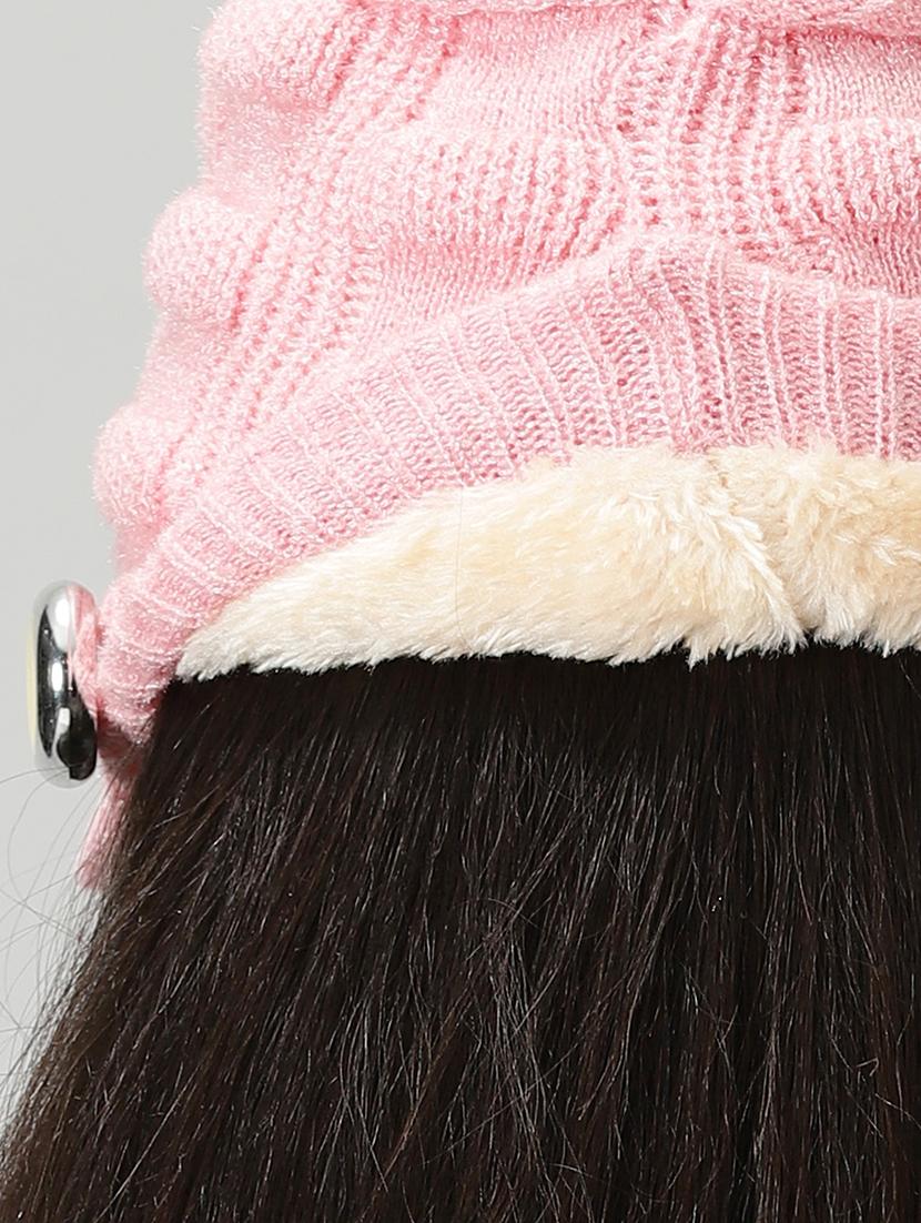 ausk women's solid winter cap - 20362179 - Standard Image - 3