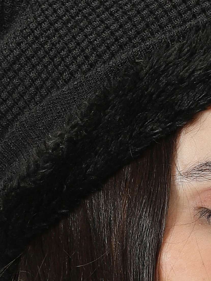 ausk women's solid winter cap - 20362182 - Standard Image - 3